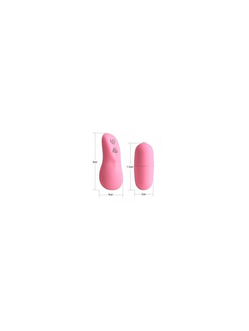 Ovetto Vibrante  Wireless Rosa Cuore 10 Funzioni