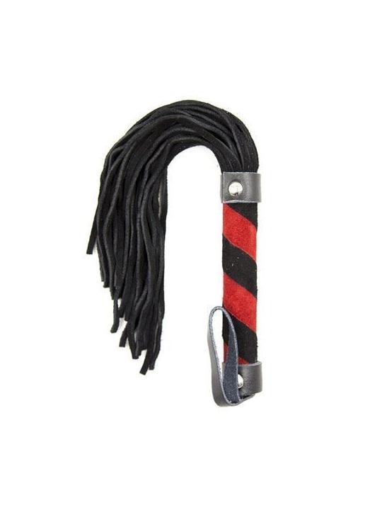 Frusta a frange line whip black red frustino bondage fetish sadomaso sexy nero 