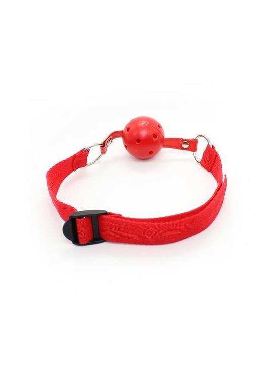 Easy breathable ball gag rosso costrittivo fetish bondage red