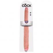 Fallo realistico doppio king cock 16 tapered double dildo flesh