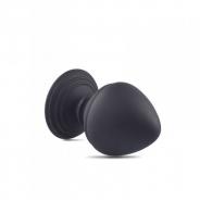 Plug anale fallo con ventosa in silicone nero butt dildo black pine realistico per donna e uomo